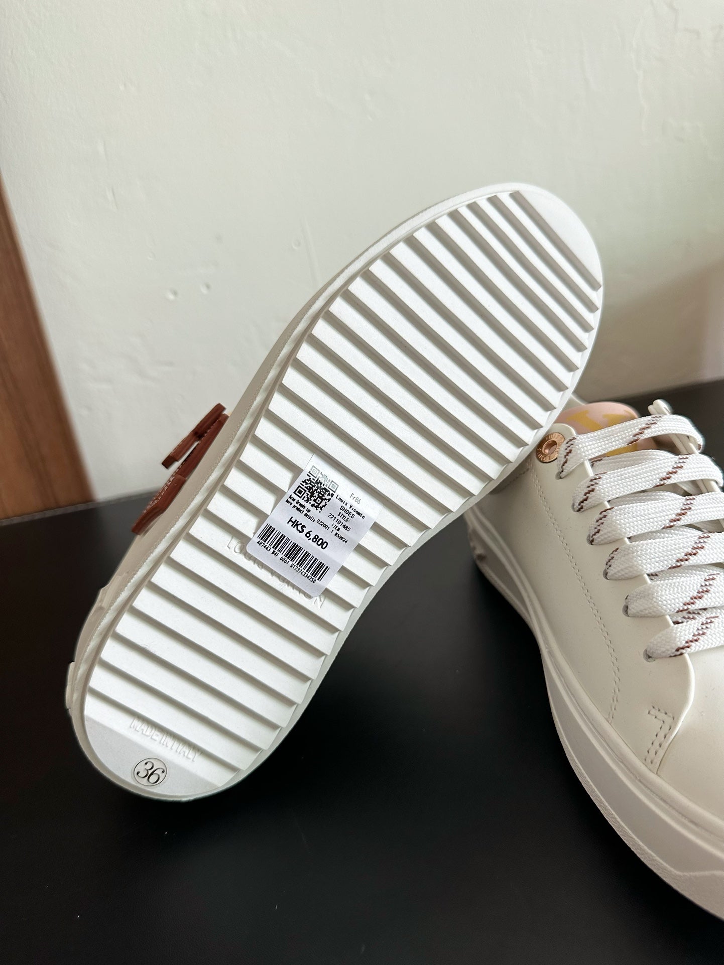 LV Time Out Sneakers White Mix Brown Calfskin
