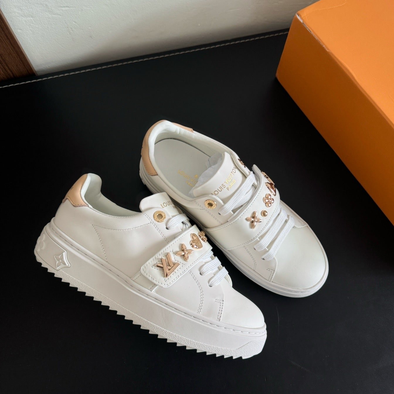LV Time Out Sneakers White Calfskin