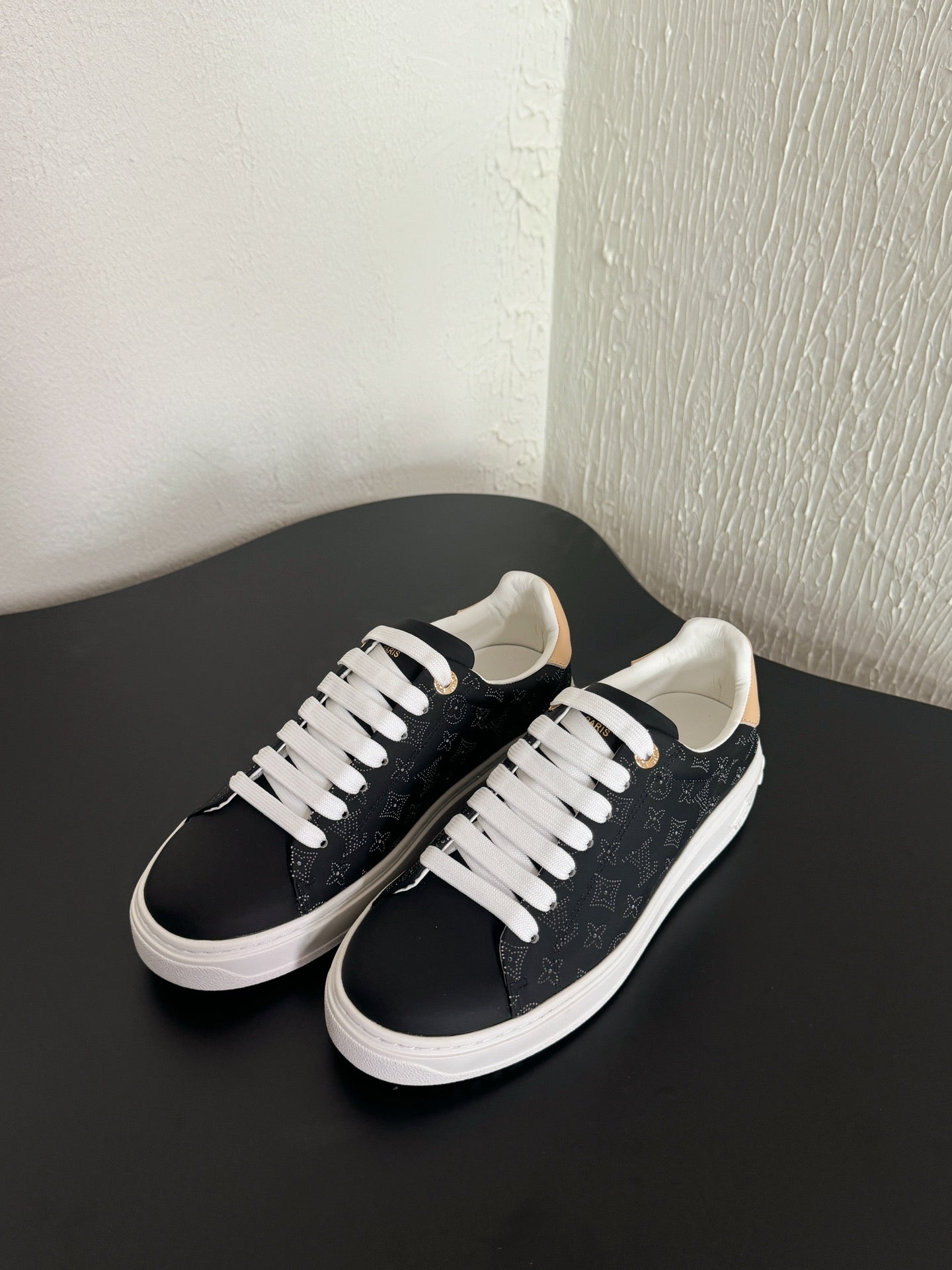 LV Sneakers Time Out Light Black Monogram Calfskin