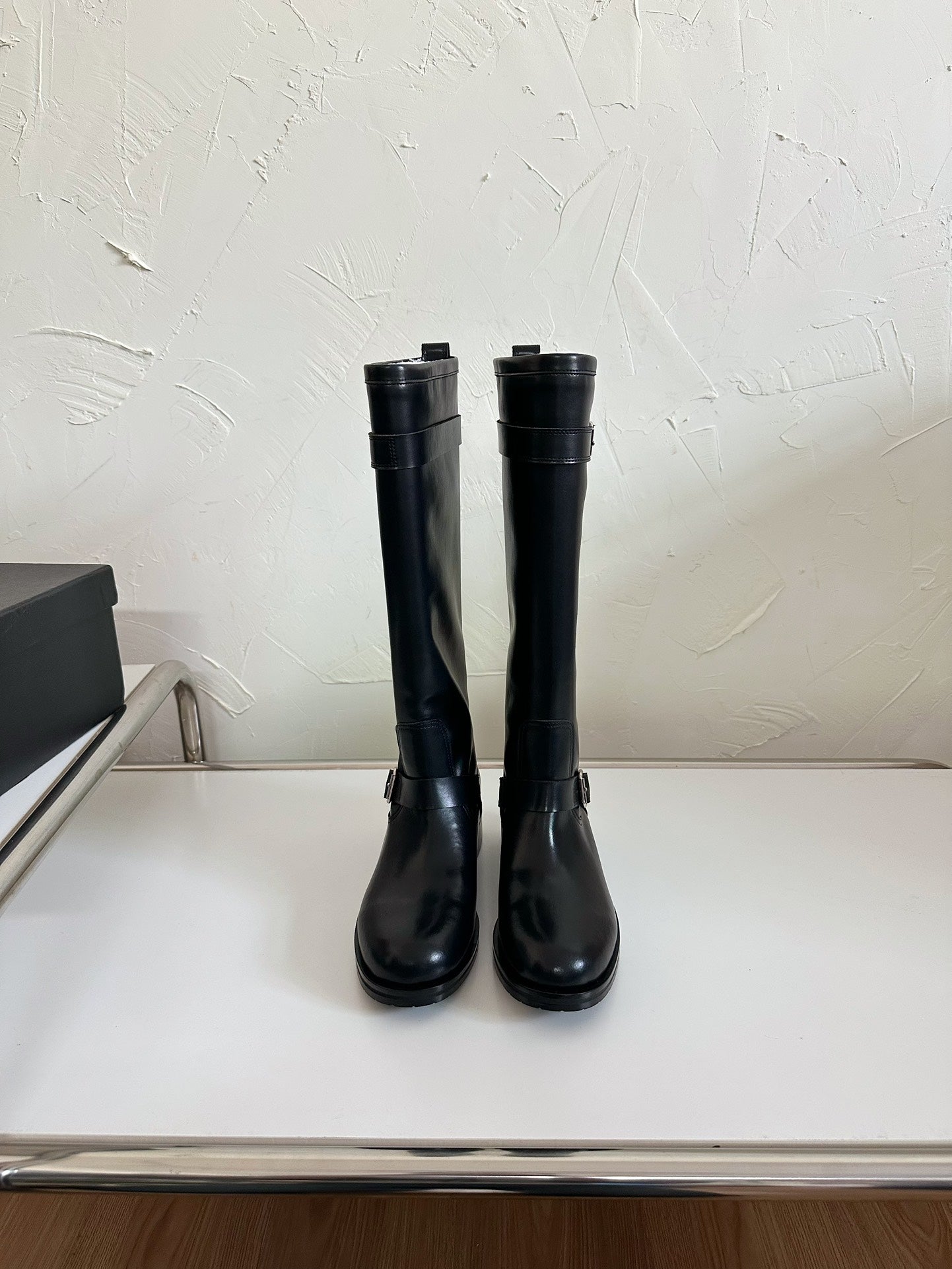 RIVER BOOTS IN BLACK SMOOTH CALFSKIN