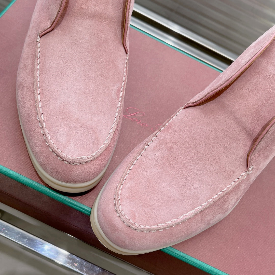 open walk chukka boot light pink suede