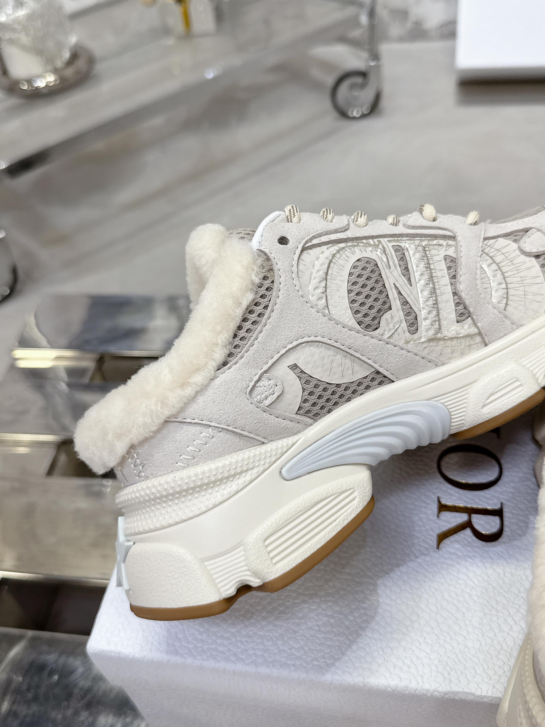 Dior 25 Chrono Sneakers Light Beige mix White Mesh Calfskin 530321