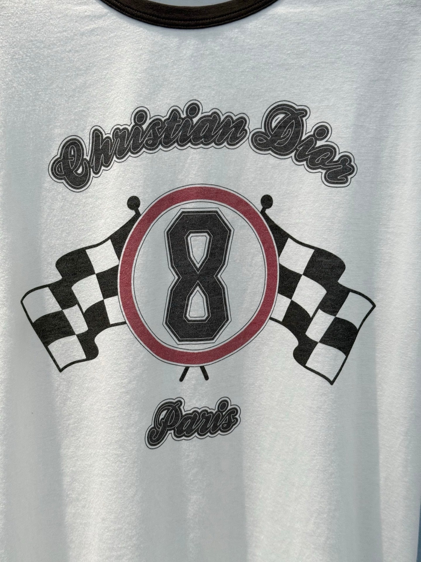 CD 25 Print 8 T-shirt White mix Black Cotton