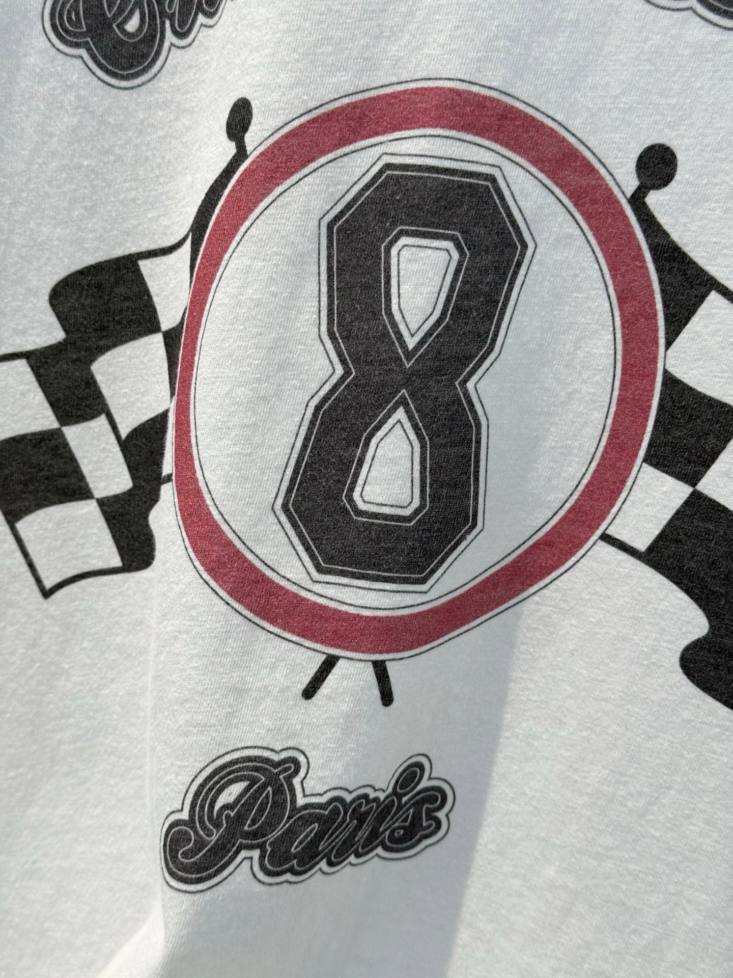 CD 25 Print 8 T-shirt White mix Black Cotton