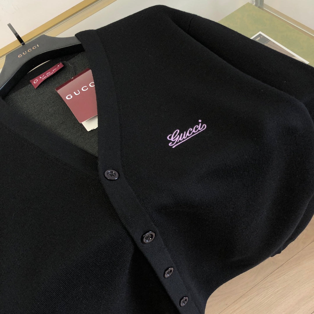 GG 25 Cardigan Black Cashmere 0018