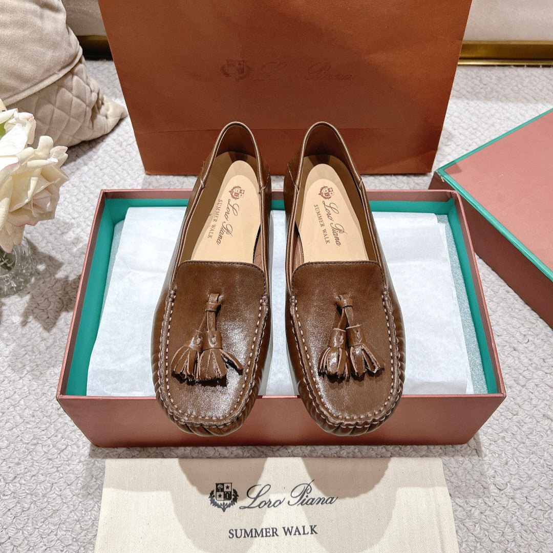 LP Dot sole walk mocassinown Chocolate Leather 215007