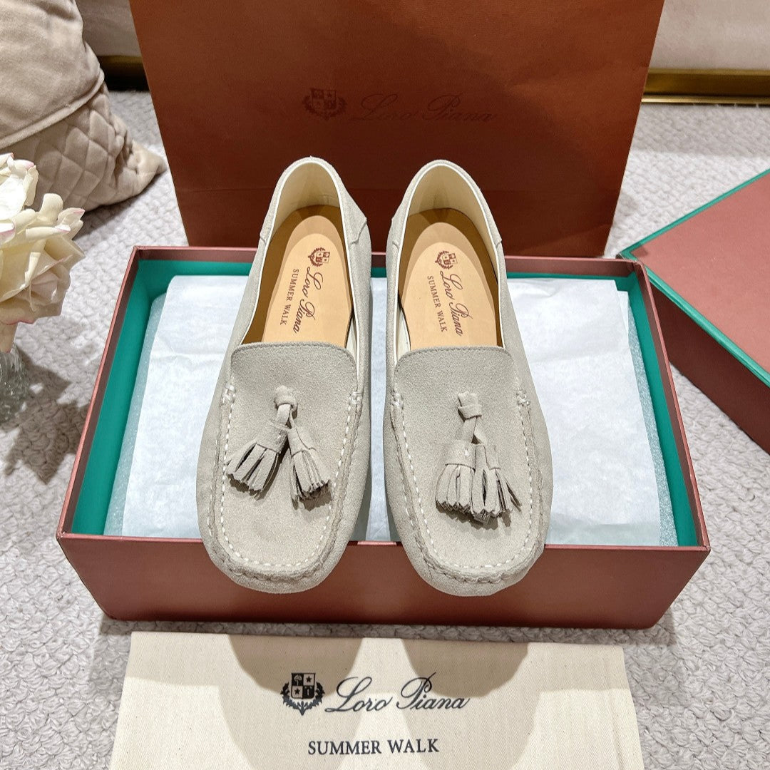 LP Dot sole walk mocassinown Abalone Grey Suede 215004