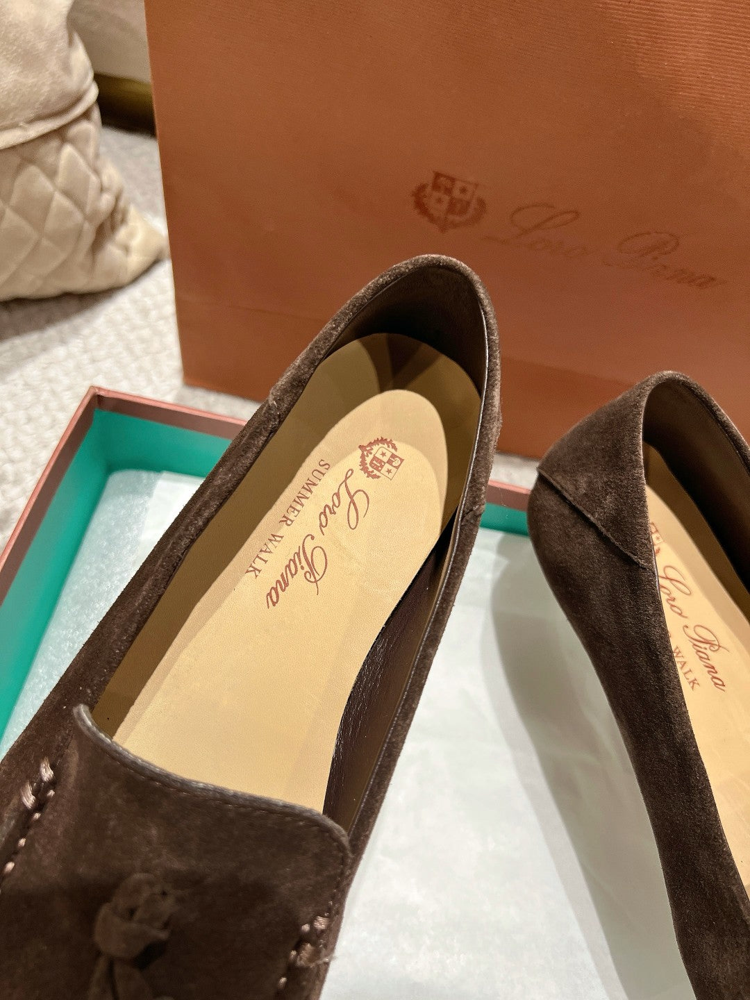 LP Dot sole walk mocassinown Pepper Brown Suede 215002