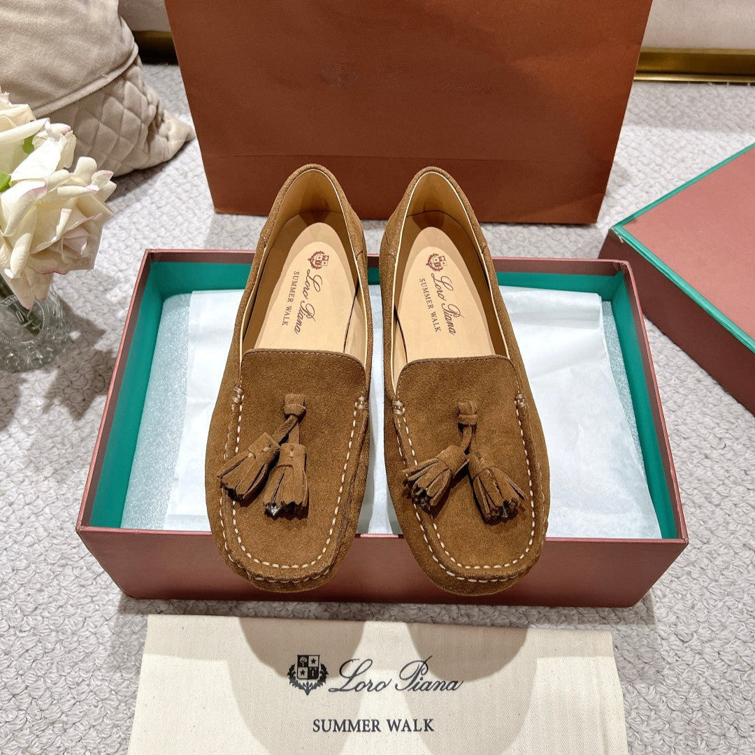 LP Dot sole walk mocassin Copper Brown  Suede 215001