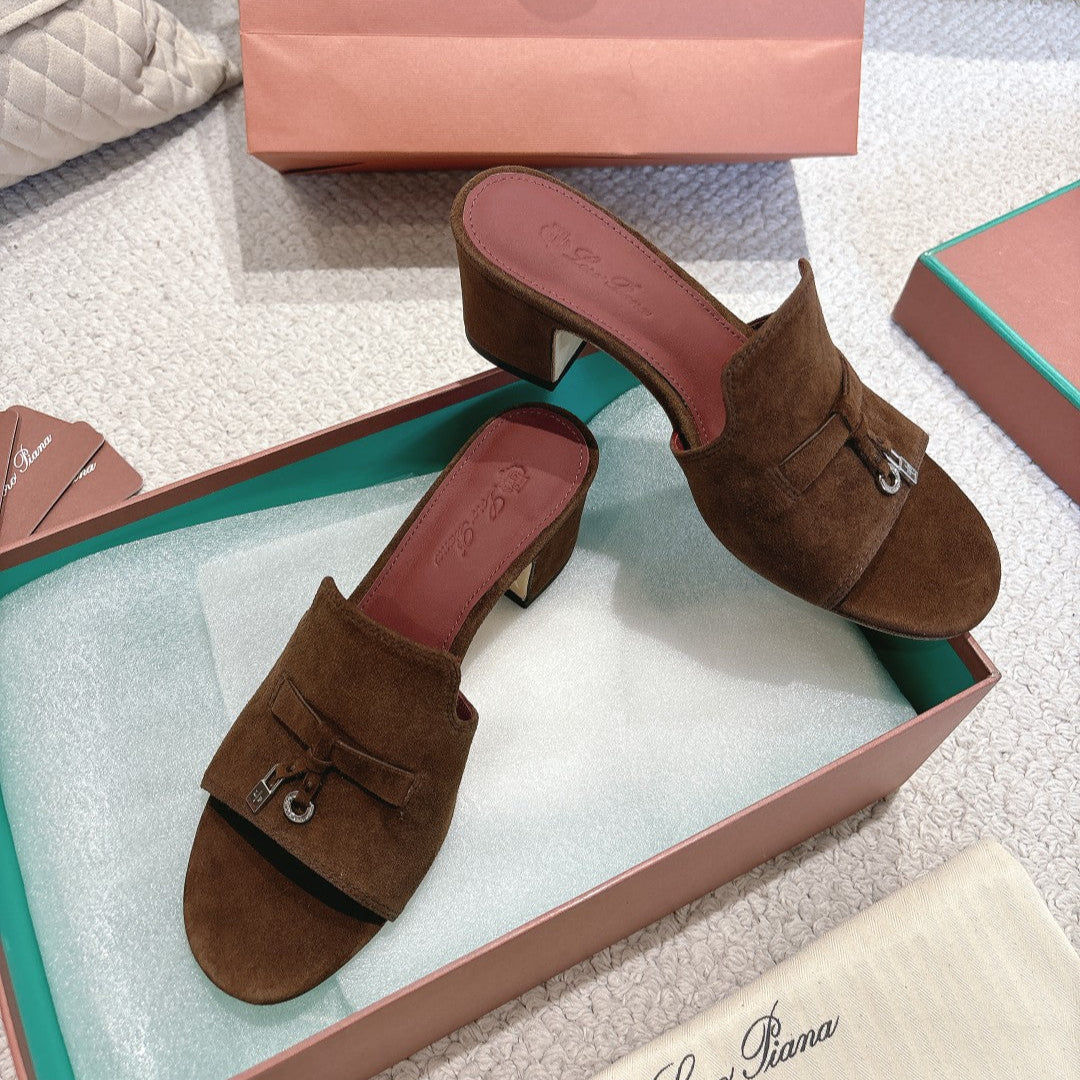 LP 25C Summer Charms Mules 55MM Brown Suede 215029