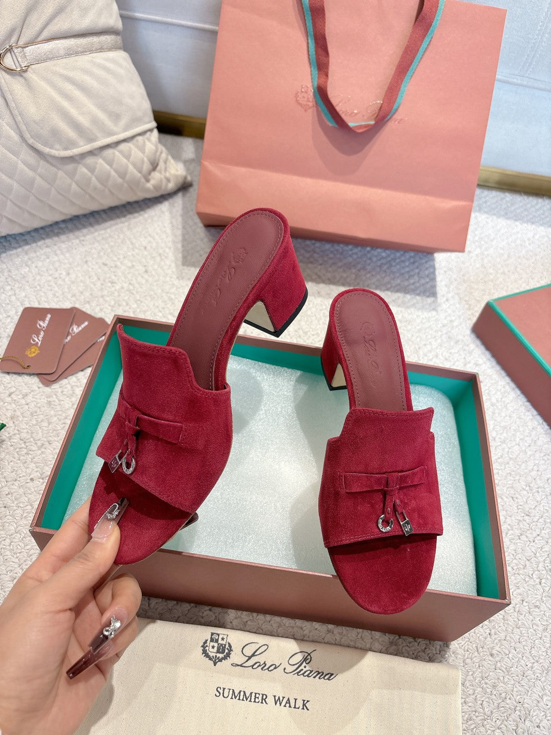 LP 25 Summer Charm Sandal 55 Burgundy Suede