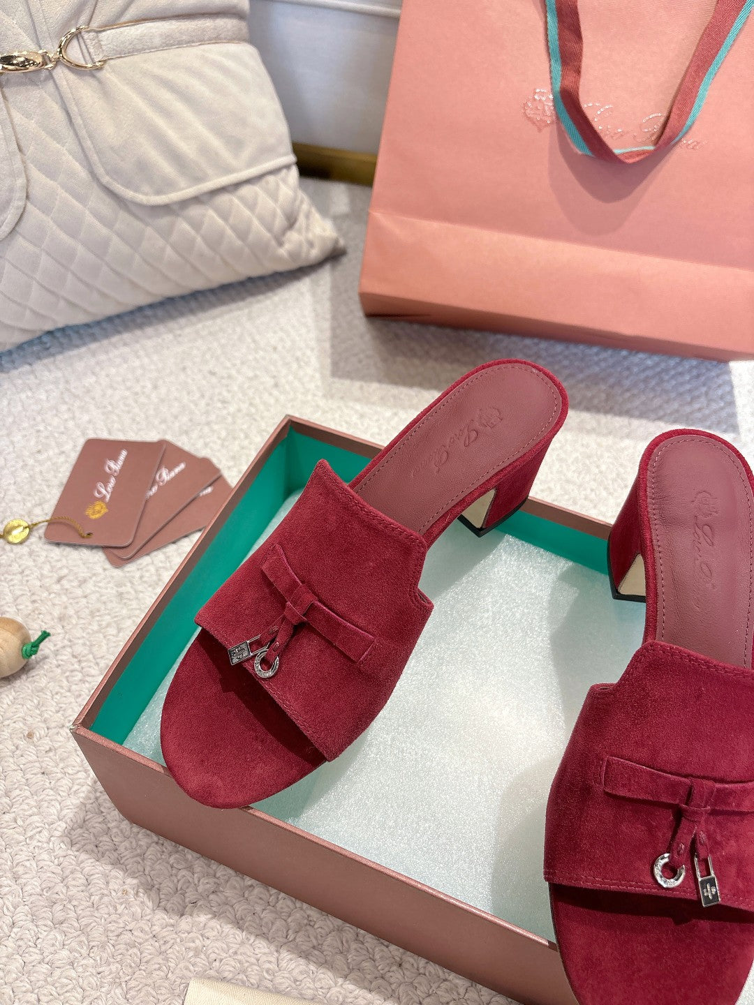 LP 25 Summer Charm Sandal 55 Dark Red Suede