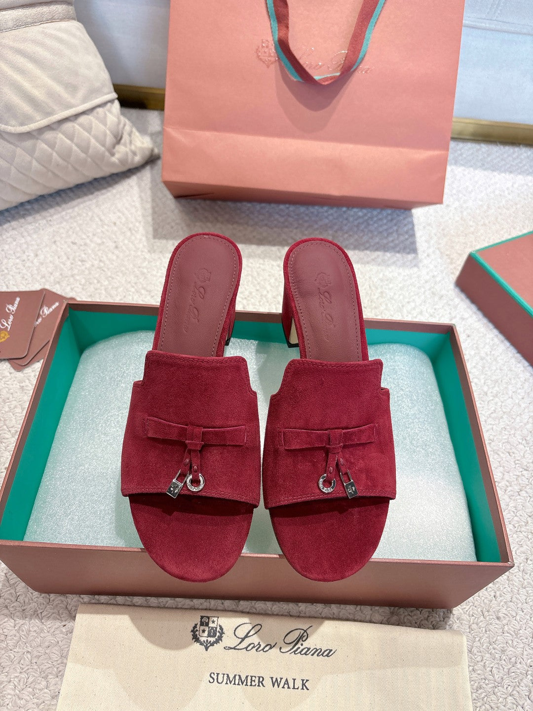 LP 25 Summer Charm Sandal 55 Burgundy Suede