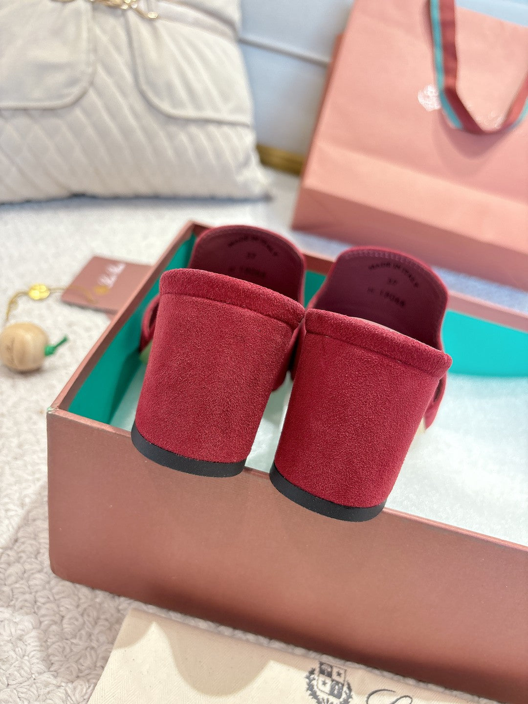 LP 25 Summer Charm Sandal 55 Dark Red Suede