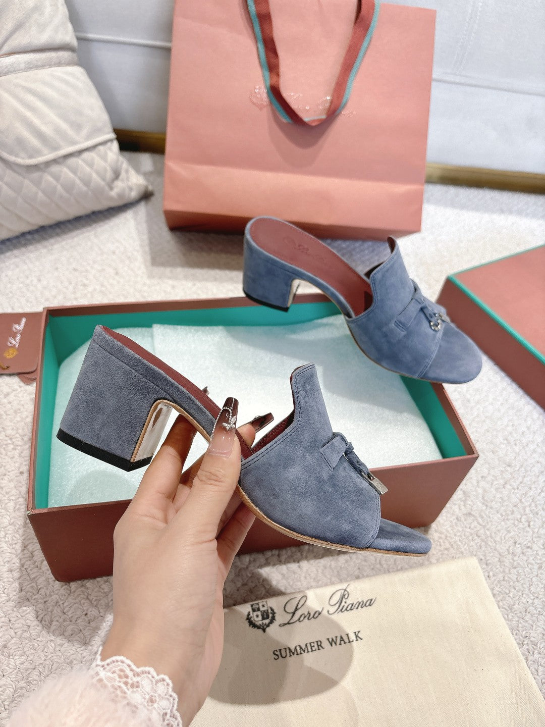 LP 25 Summer Charm Sandal 55 Rock Blue Suede