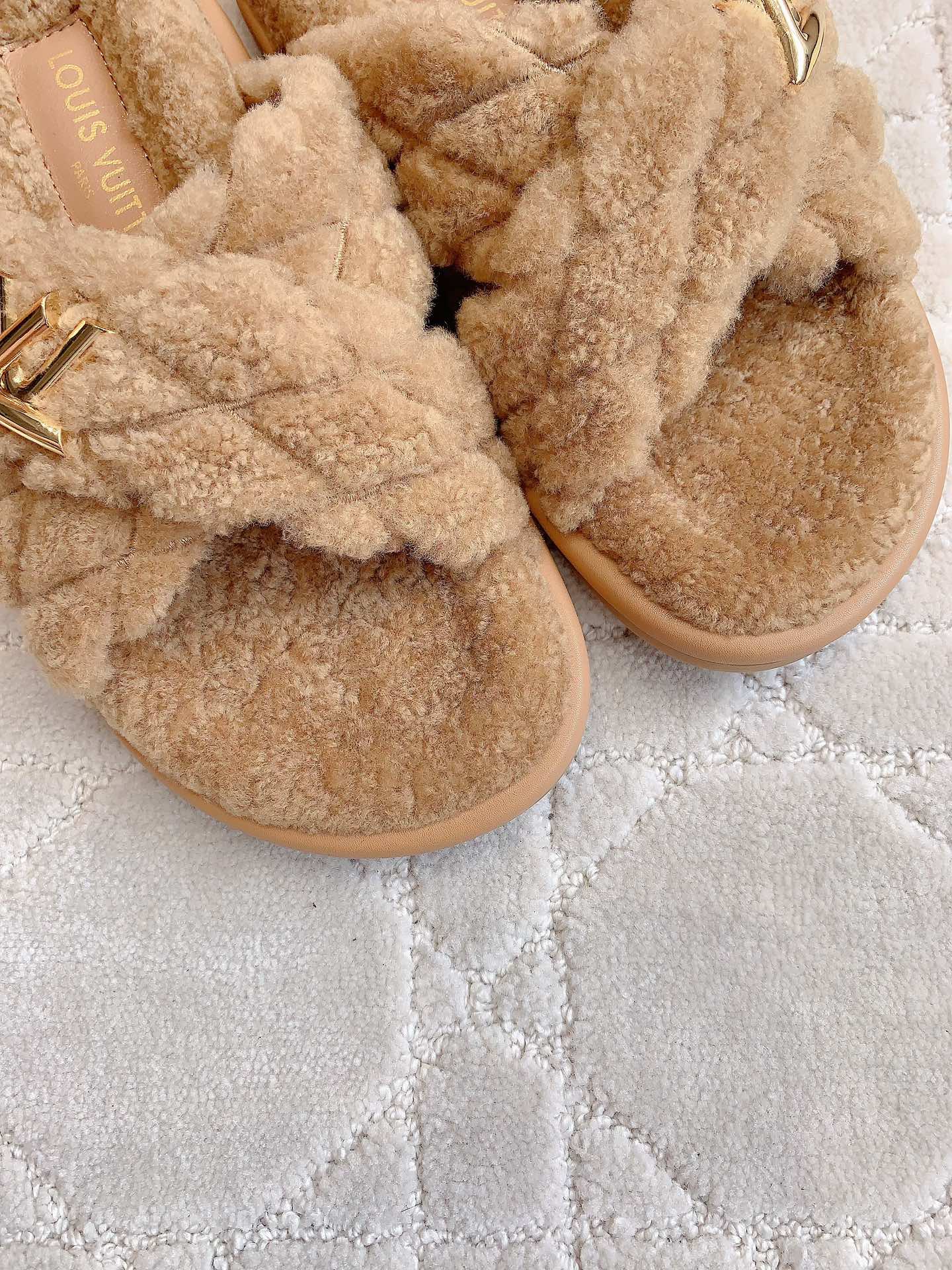 LV Bliss Comfort Mule Light Brown Wool