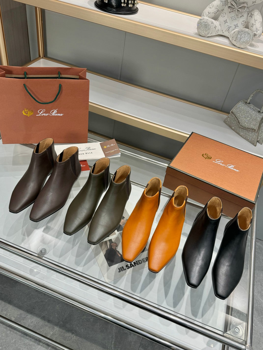 LP Sumire Ankle Boot In Earth Brown Nappa Calfskin 980110