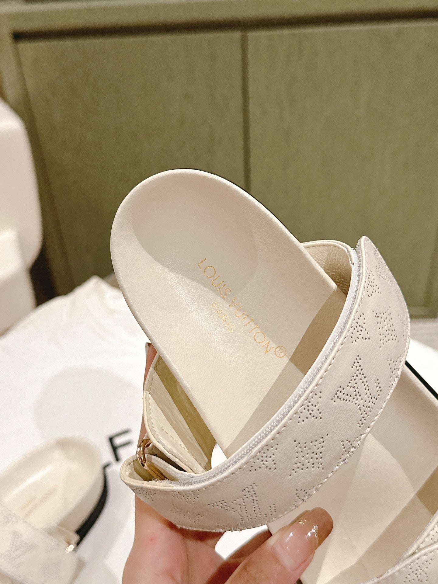 lv sandal mule bomdia cream calfskin