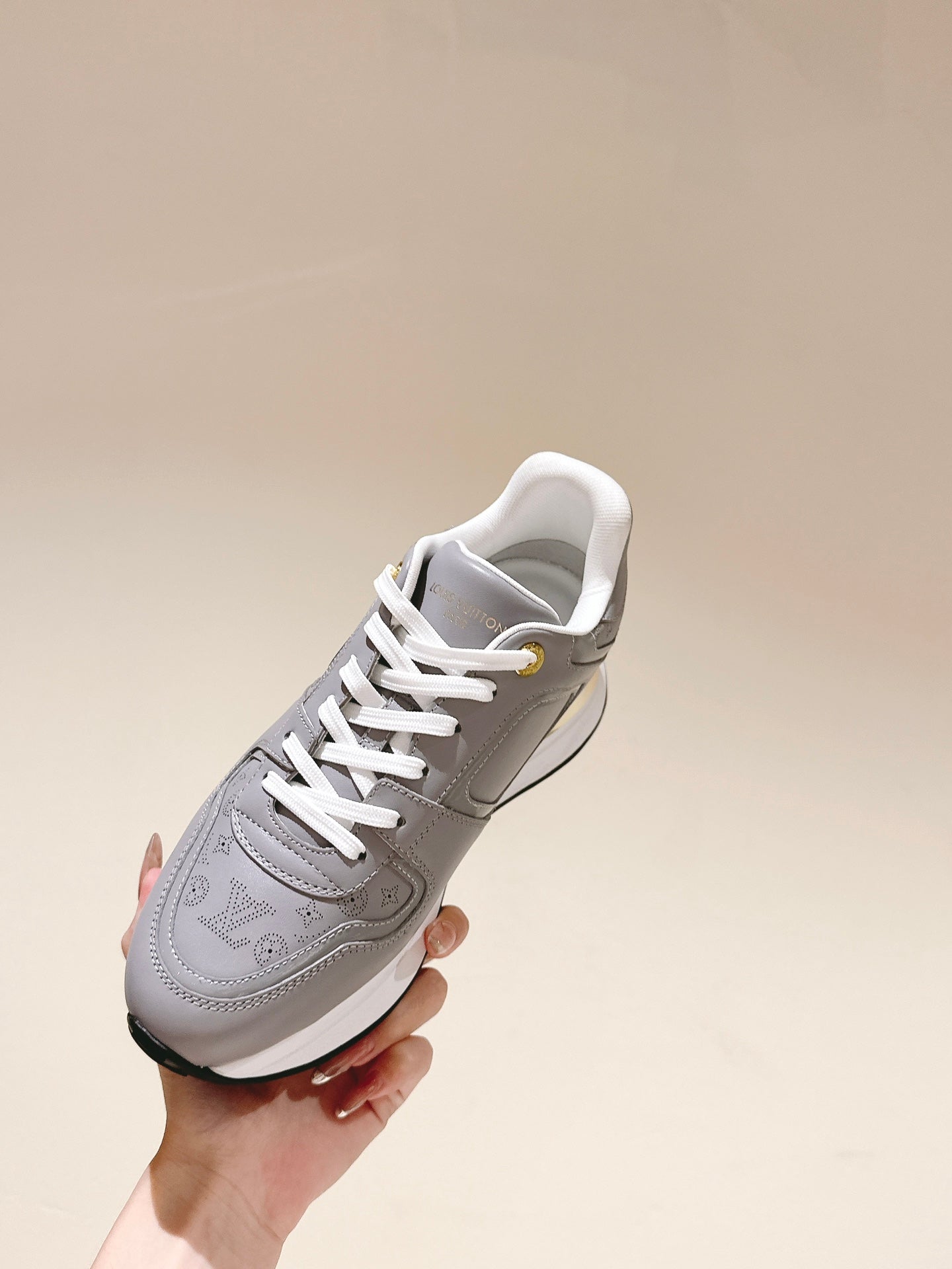 LV Neo Run Away Sneaker 50mm Grey Cowhide