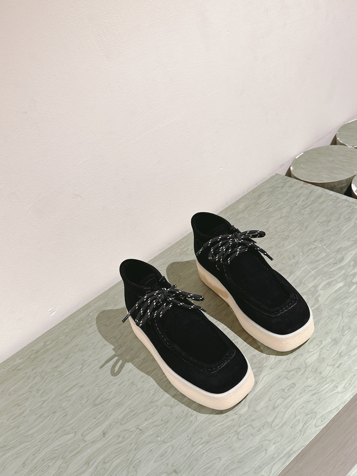 Miu Ankle Boots Black Suede