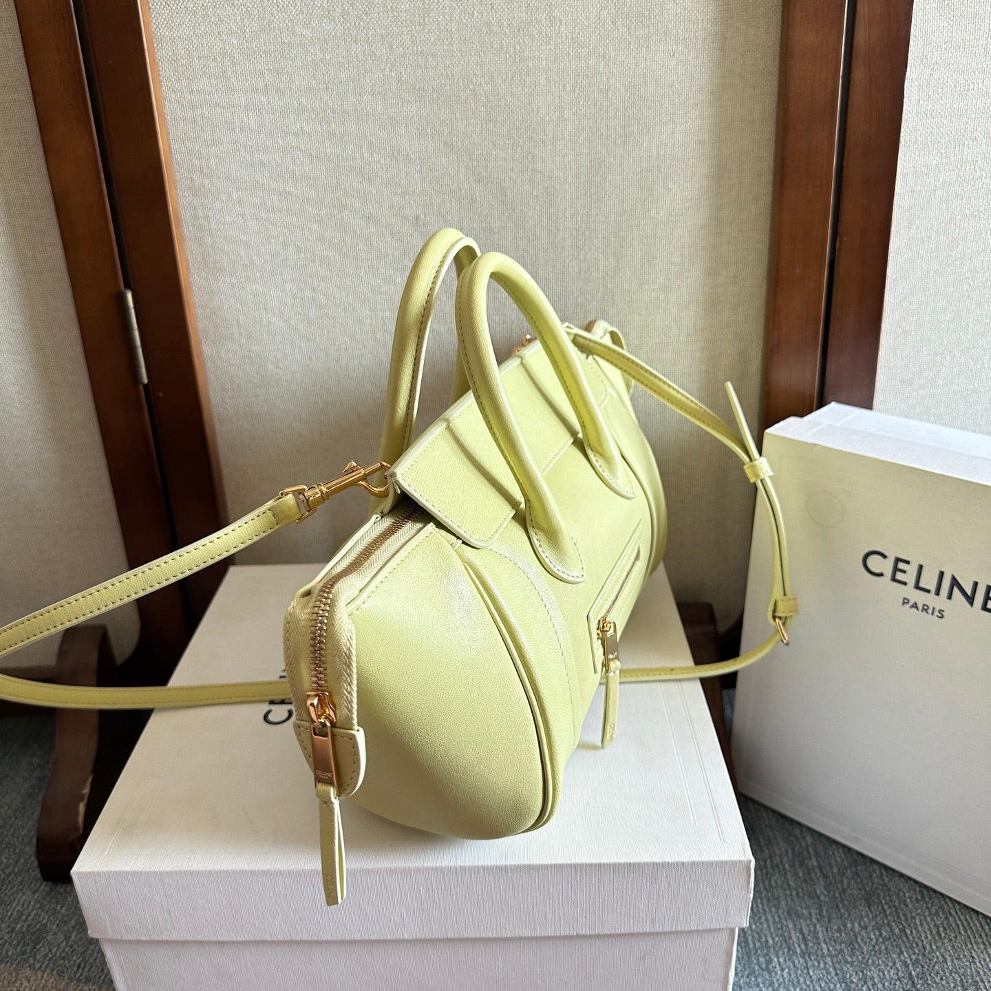 Celine 2026 Luggage Citrus Shiny Lambskin 276256