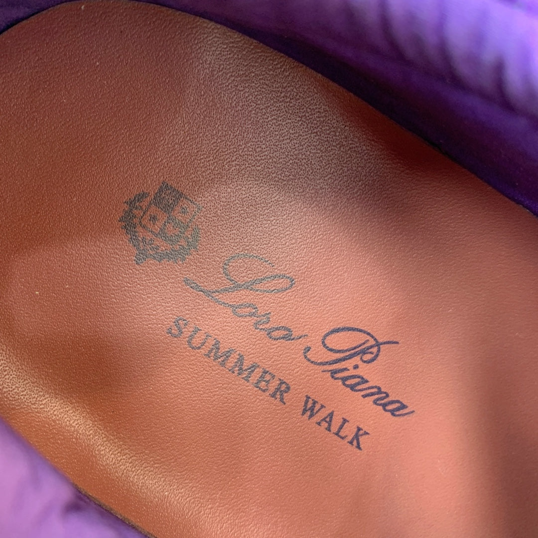 LP Week End Walk Sneaker In Purple Mix Black Denim Fabric And Sudede 984390