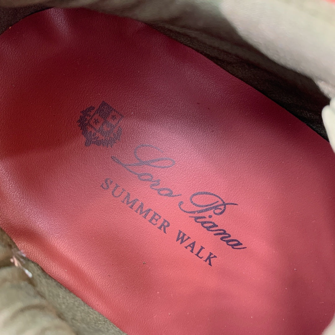 LP Week End Walk Sneaker In Hunter Green Denim Fabric And Sudede 984387