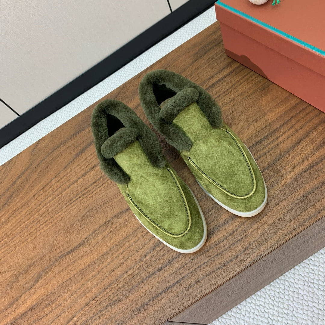LP Open Walk Chukka Boot Green Suede Lamb Fur