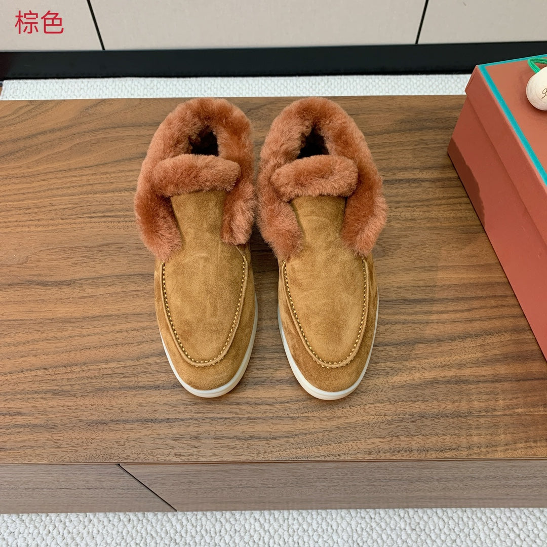 LP Open Walk Chukka Boot Brown Suede Lamb Fur