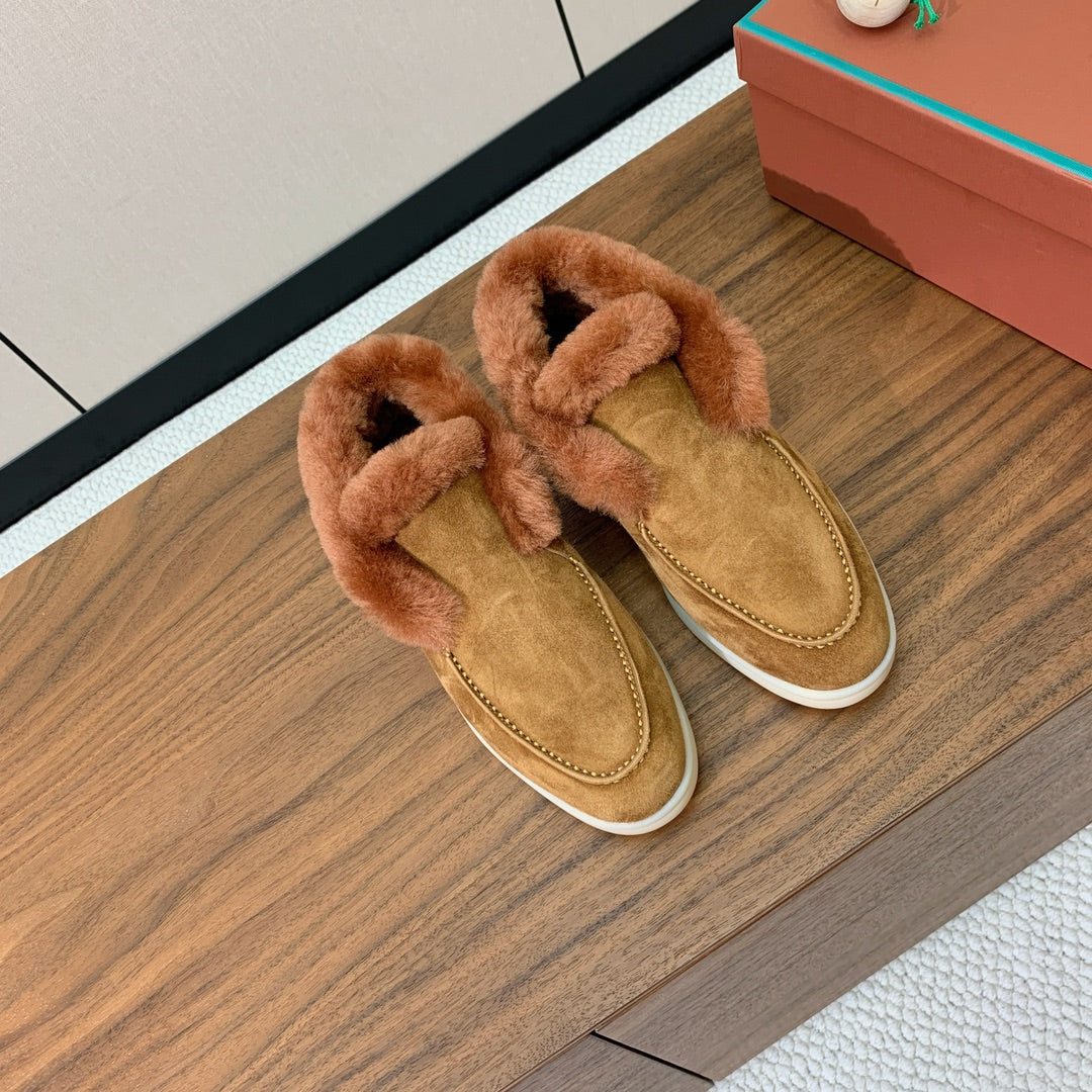 LP Open Walk Chukka Boot Brown Suede Lamb Fur