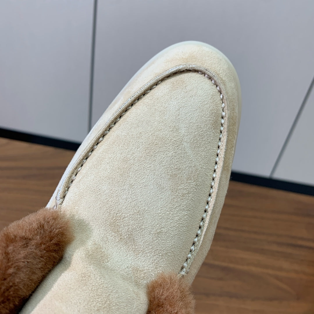 LP Open Walk Chukka Boot Beige Suede Lamb Fur