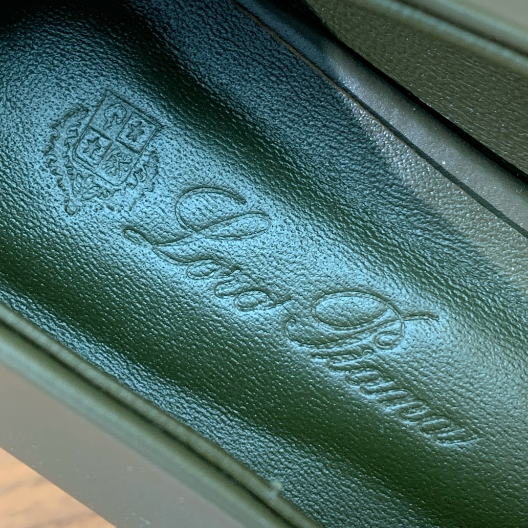 LP Rebecca Ballet Flats In Moss Dark Green Mix Brown Black Cowhide 984357