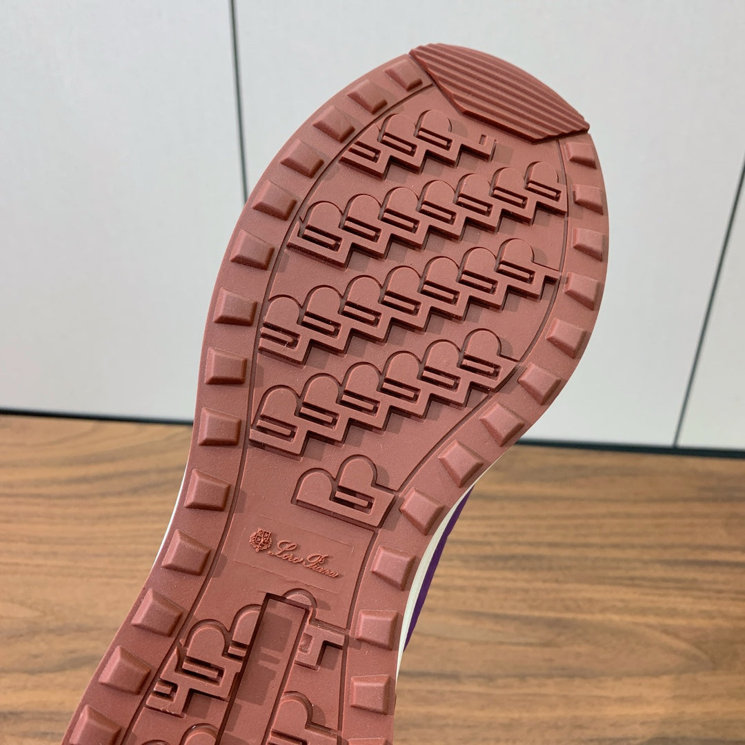 LP Week-end Walk Sneakers In Purple Mix Black Denim With Wool Fleece Lining 984279