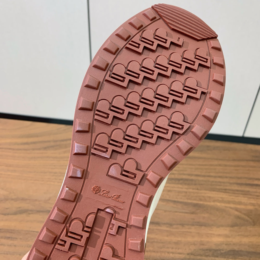 LP Week-end Walk Sneakers In White Grey Mix Black Denim With Wool Fleece Lining 984282