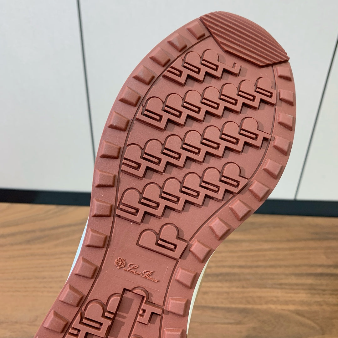 LP Week-end Walk Sneakers In Dark Beige Mix Camel Denim With Wool Fleece Lining 984283