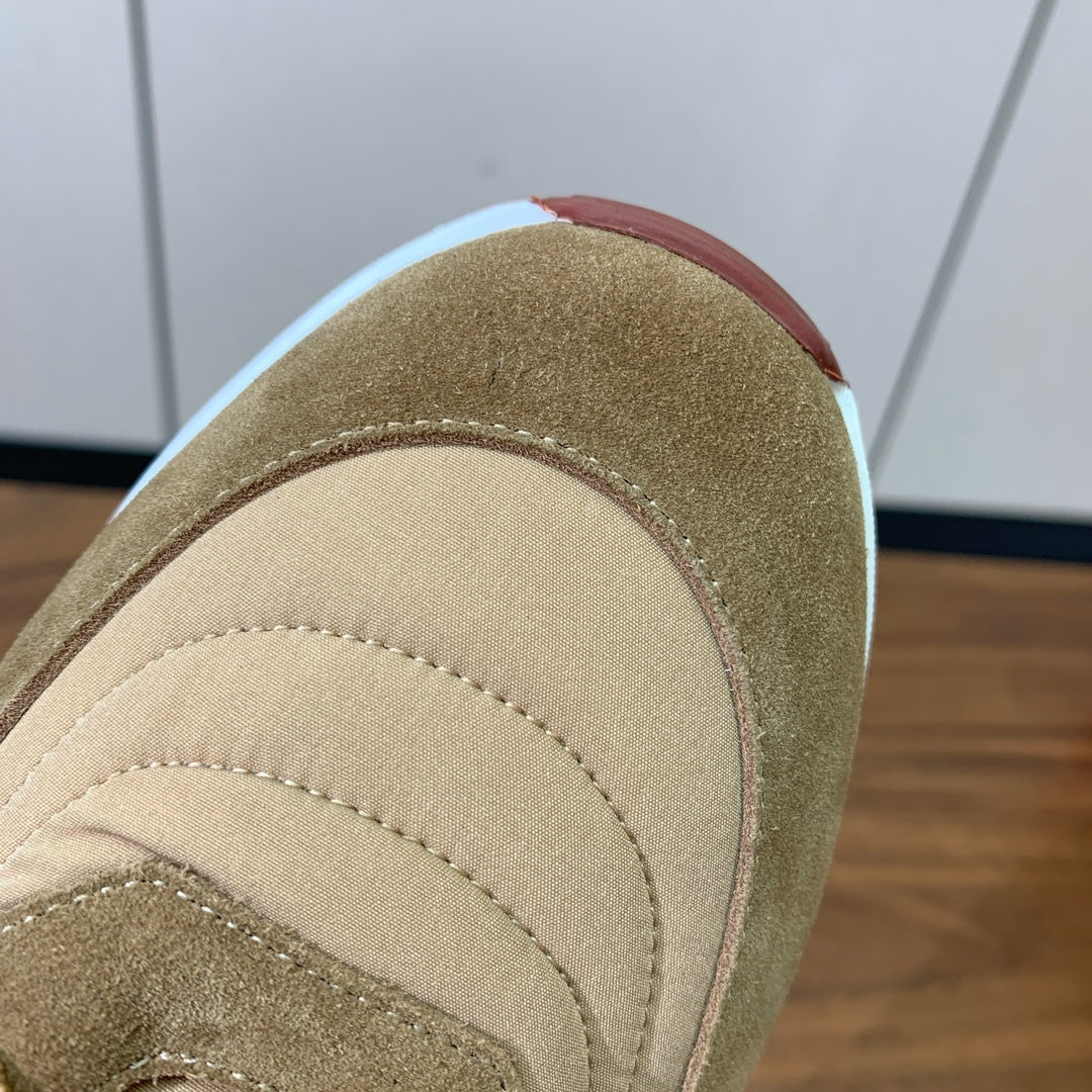 LP Week End Walk Sneaker In Dark Beige Mix Camel Denim Fabric And Sudede 984393