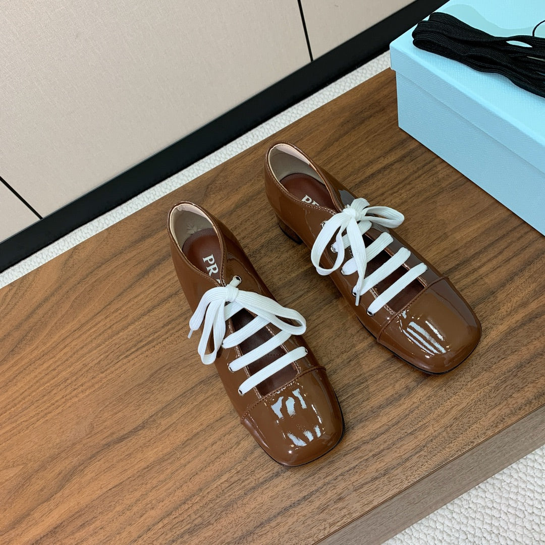 PRA 26S Chunky Heeled 40 Brown Patent Leather 606372