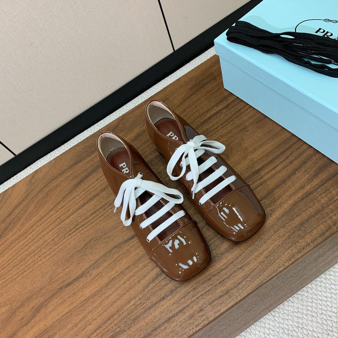 PRA 26S Chunky Heeled 40 Brown Patent Leather 606372