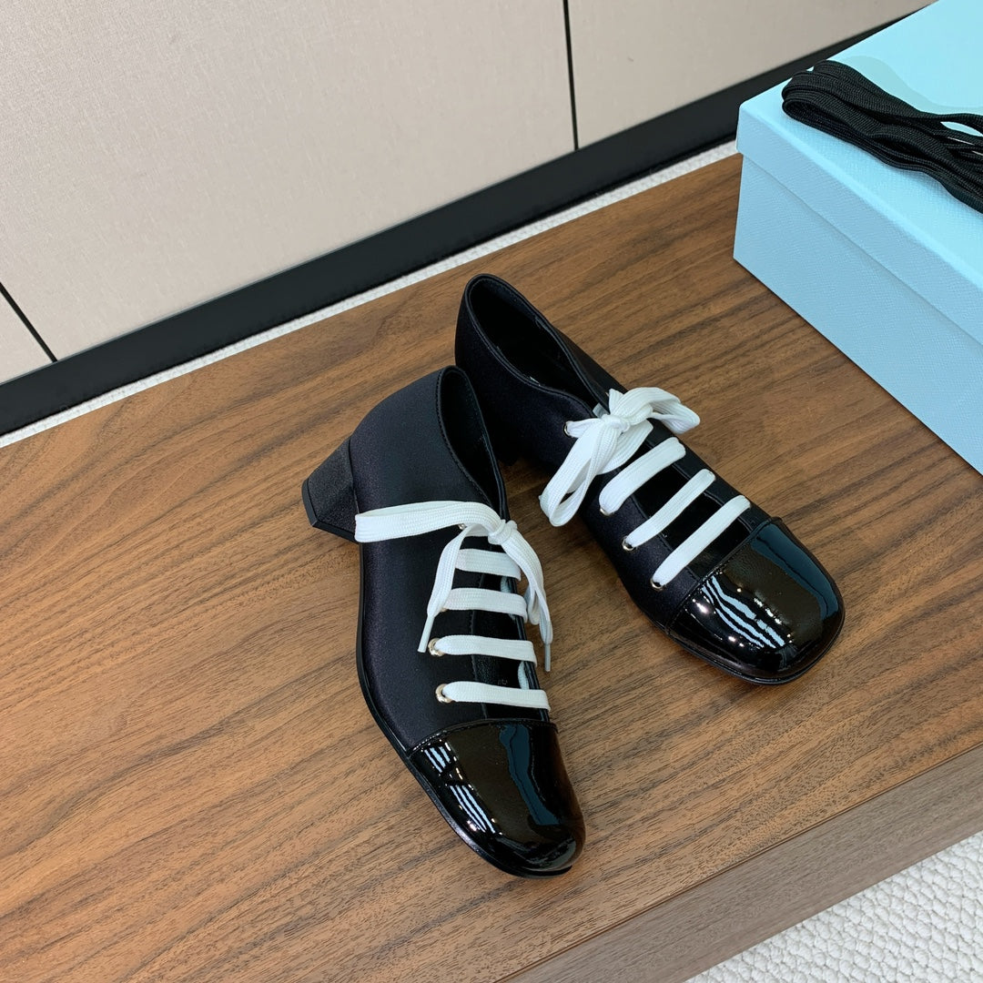 PRA 26S Chunky Heeled 40 Black Patent Leather 606373