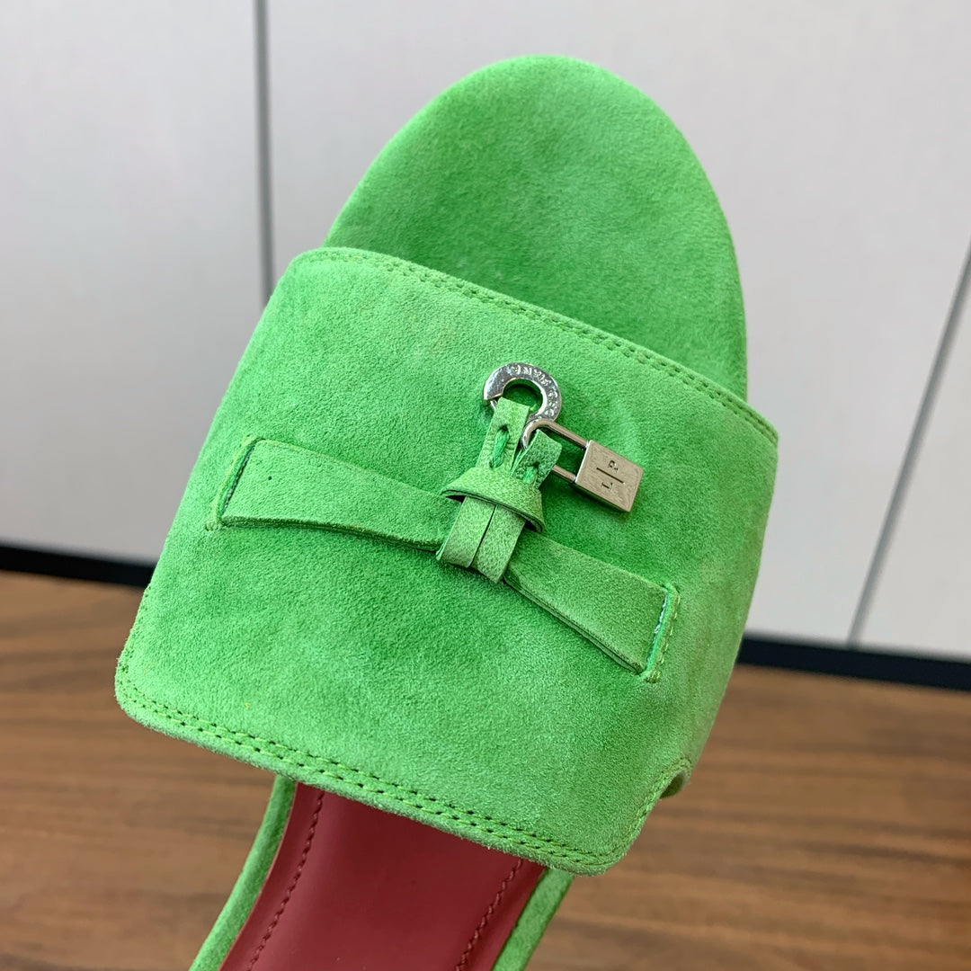 LP Summer Charms Sandal Lime Green Suede 220446