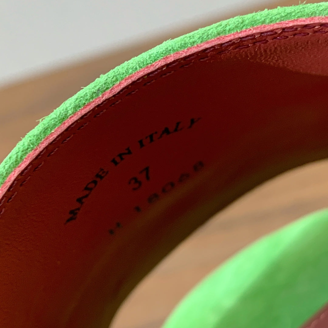 LP Summer Charms Sandal Lime Green Suede 220446