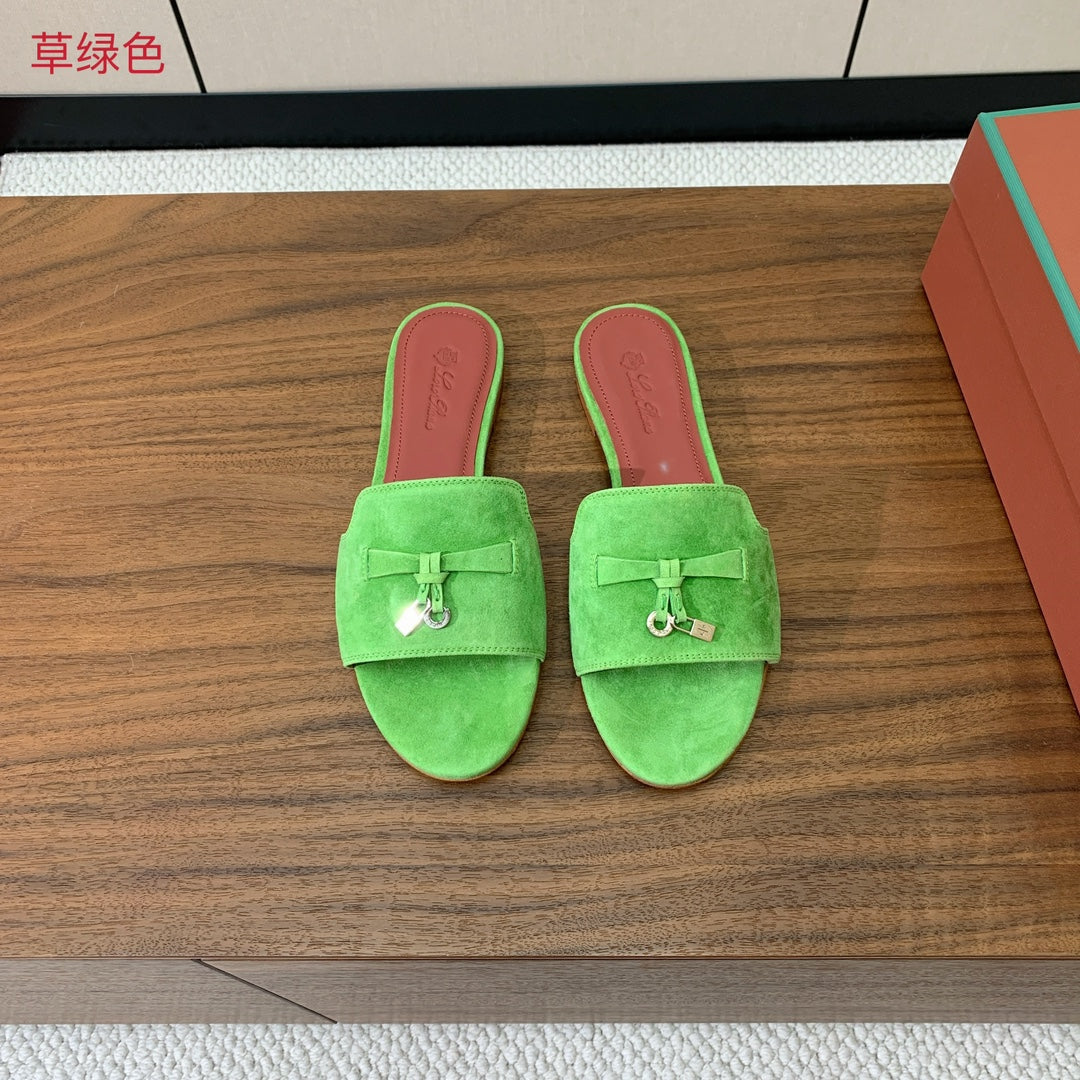 LP Summer Charms Sandal Lime Green Suede 220446