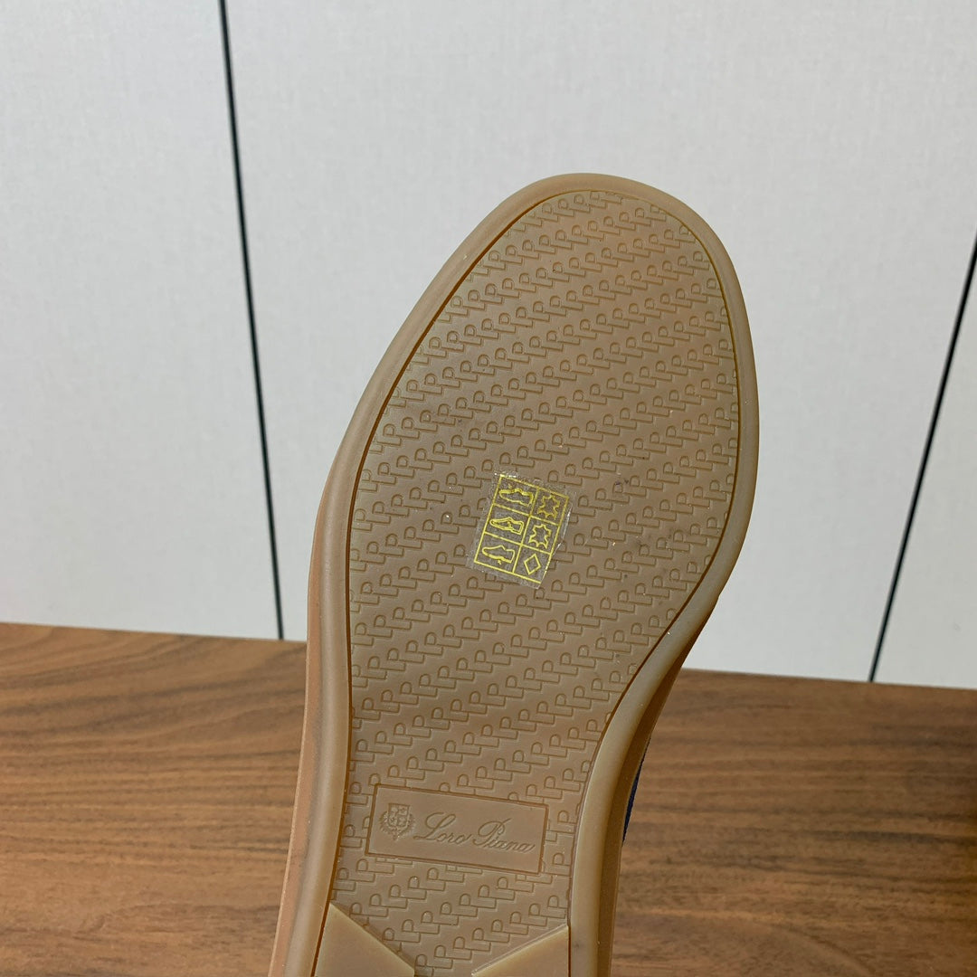 LP 26SS Velcro-strap Sneaker Blue Suede Leather 606506