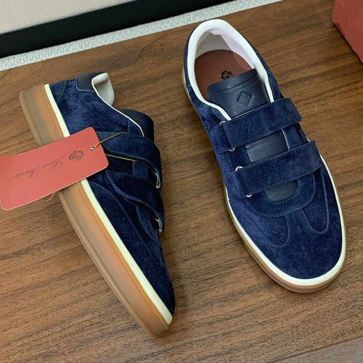 LP 26SS Velcro-strap Sneaker Blue Suede Leather 606506