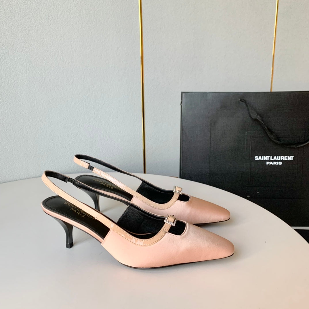 SL BLADE SLINGBACK PINK NUDE SATIN