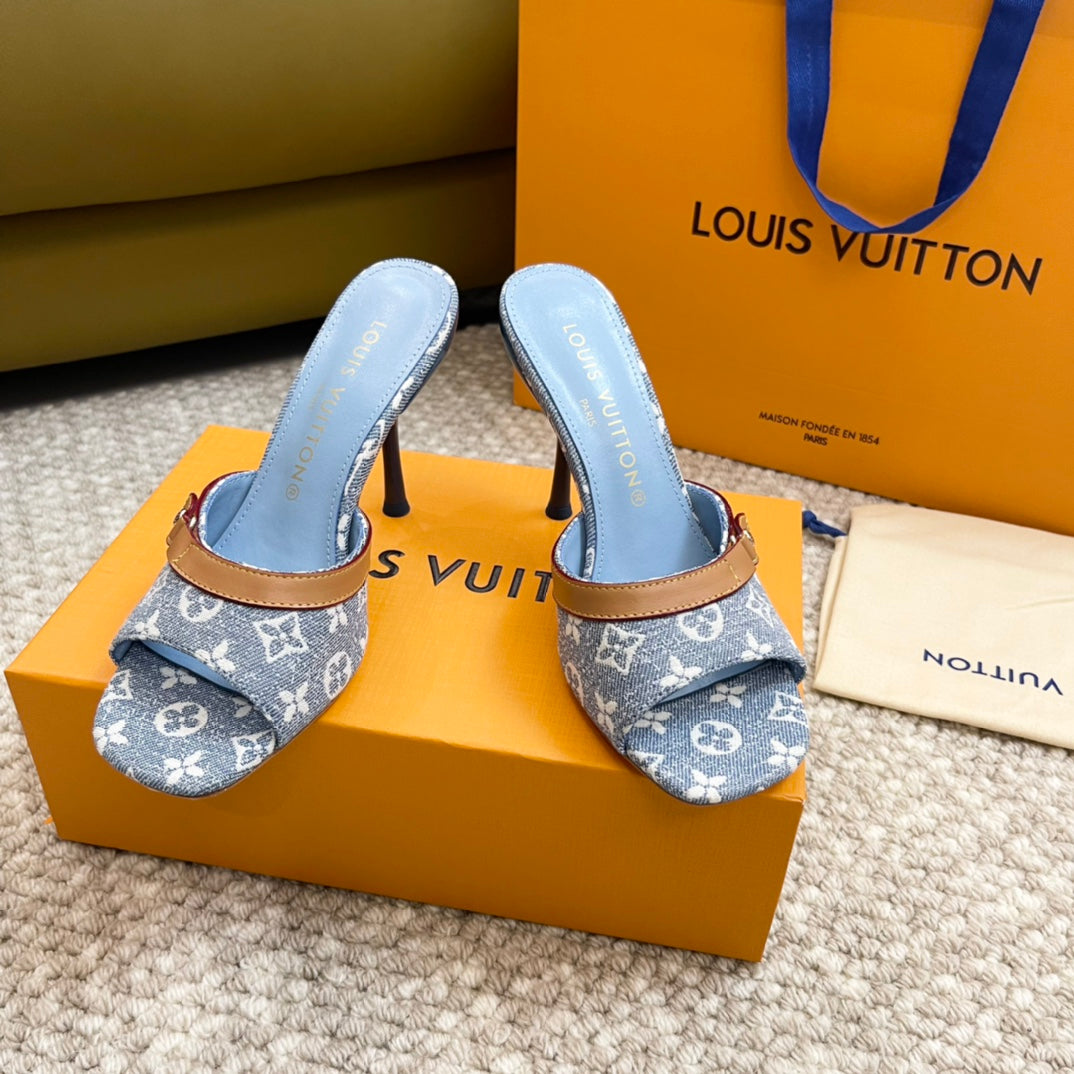 lv neo revival 90 light blue monogram denim calfskin