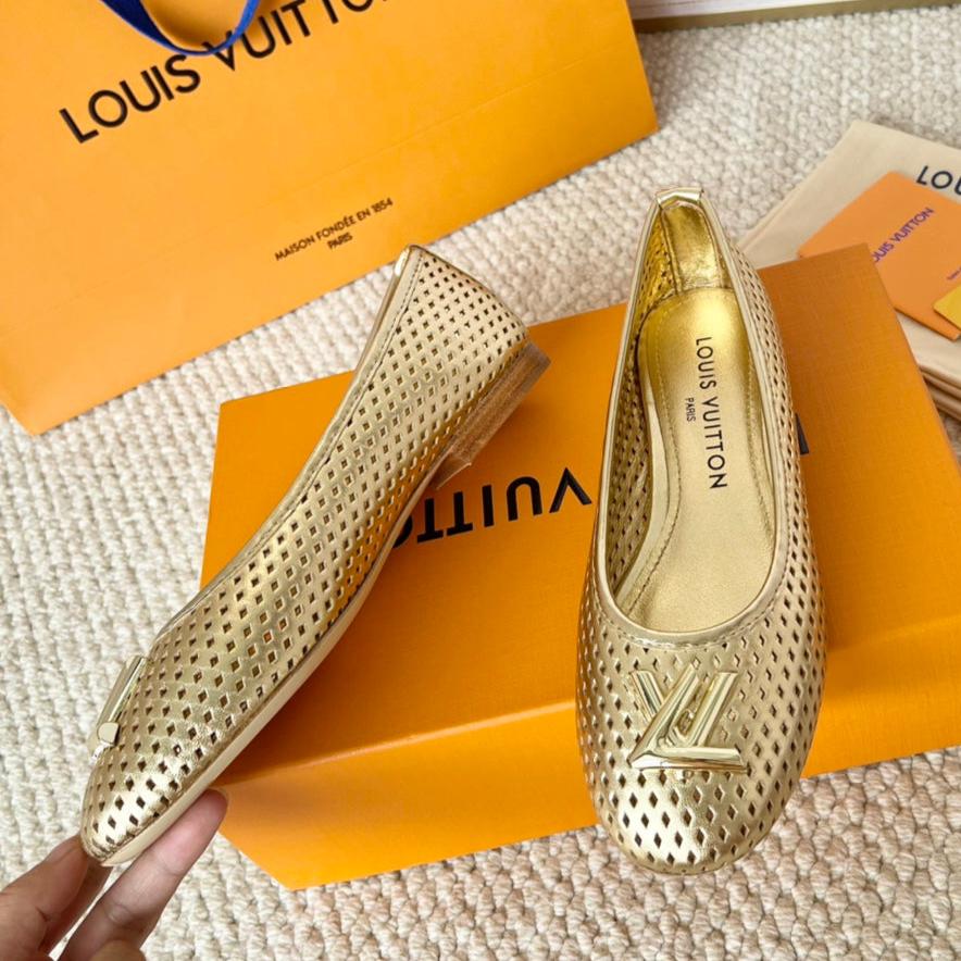 LV Shake Flat Ballerina Yellow Cowhide