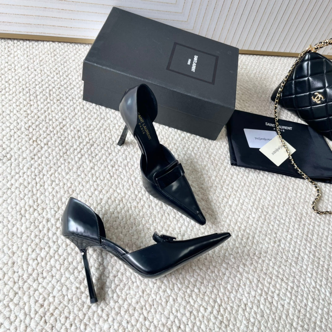 D'ORSAY PUMPS IN BLACK SMOOTH CALFSKIN
