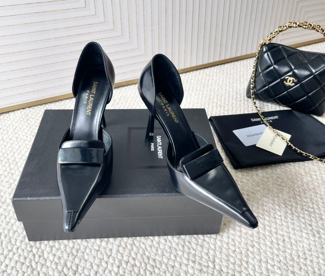 D'ORSAY PUMPS IN BLACK SMOOTH CALFSKIN