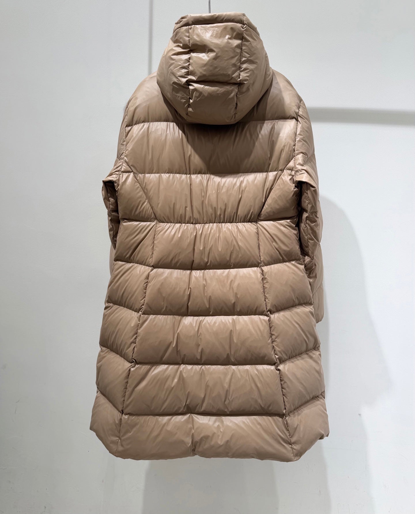 MC 2025 Long Down Coat Glossy Beige Polyester 0002